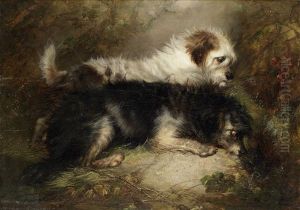 Terriers Lying In Wait by George Armfield