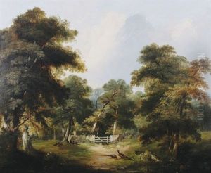 Pheasants In A Garden