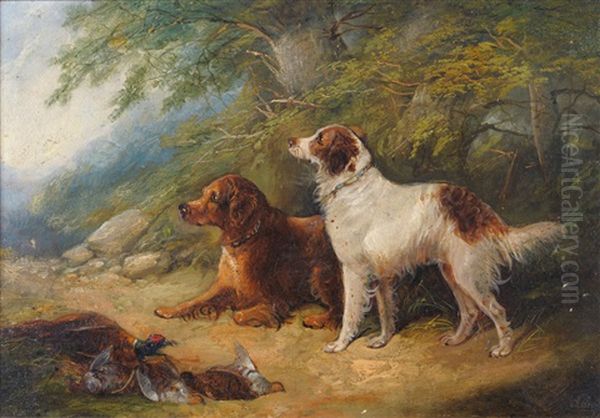Two Sporting Dogs In A Landscape - view 1
