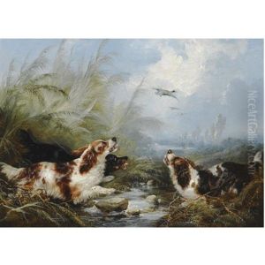 Hunting Scene With Dogs (+ Another, Smllr; 2 Works) by George Armfield