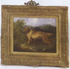 Portrait Of Two Setters by George Armfield