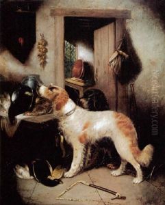 Two Setters Admiring The Hunt by George Armfield