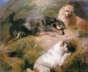 Terriers Waiting By A Rabbit Hole Terriers Waiting By A Rabbit Hole