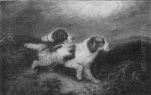 Spaniels Flushing Pheasants by George Armfield