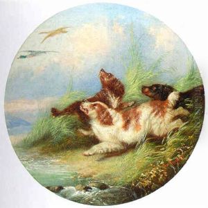 Spaniels Putting Up Ducks by George Armfield