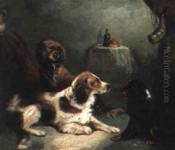 Gun Dogs After A Day's Sport - view 1