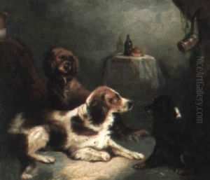 Gun Dogs After A Day's Sport by George Armfield