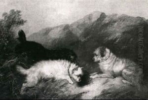 Terriers In A Warren by George Armfield