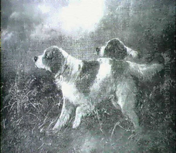 Two Spaniels In A Landscape - view 1