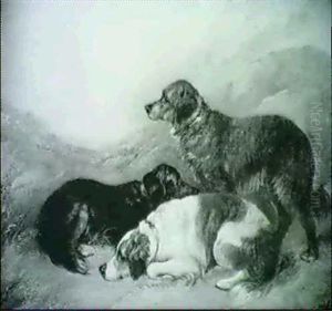 Setters In A Landscape by George Armfield