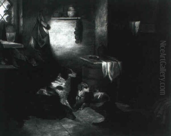 Setters In A Kitchen Interior - view 1