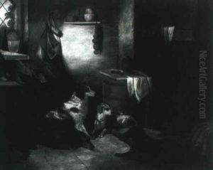 Setters In A Kitchen Interior