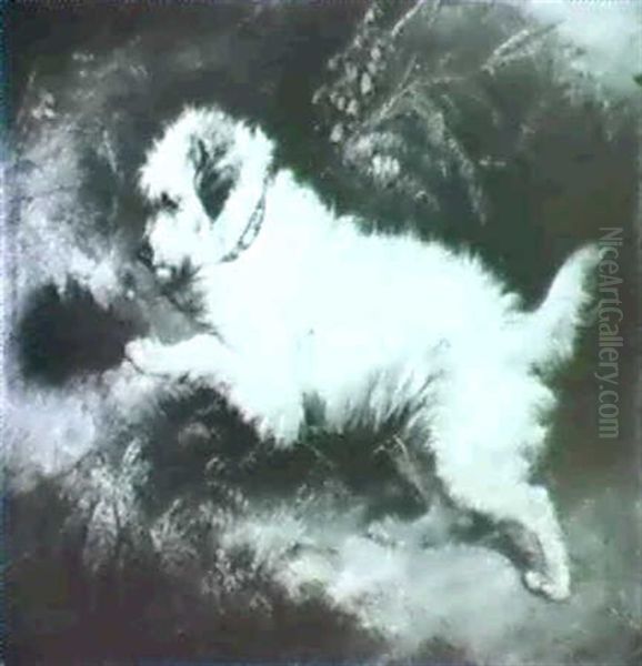 A Terrier At A Rabbit Hole - view 1