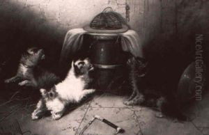 Three Dogs Ratting by George Armfield