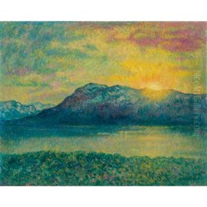 Midnight Sun Of Abisko, Sweden by Frank Milton Armington