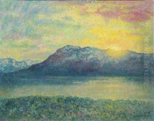 Midnight Sun At Abisko,  Sweden by Frank Milton Armington