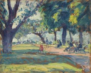 Square Du Vert-galant, Paris by Frank Milton Armington