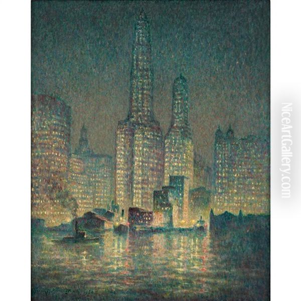 Cityscape At Night - view 1