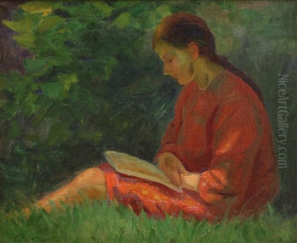 Seated Woman Reading - view 1