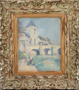 La Porte De Bourgogne A Moret Sur Loing by Frank Milton Armington