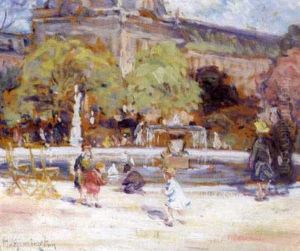 Jardin Des Tuileries, Paris by Frank Milton Armington