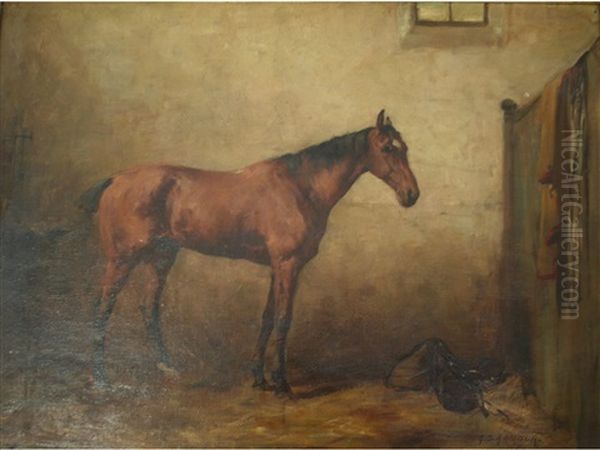 A Bay Horse In A Stable - view 1