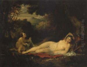 Venus And Cupid In A Wooded Bower