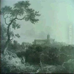 A View Of St. Albans Cathedral by George Arnald