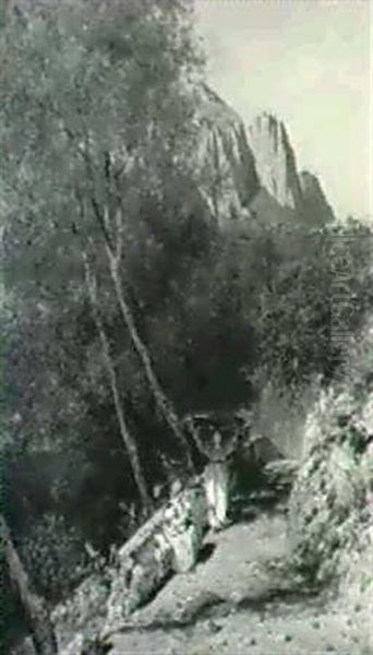 Maidens On A Mediterranian Foot Path - view 1