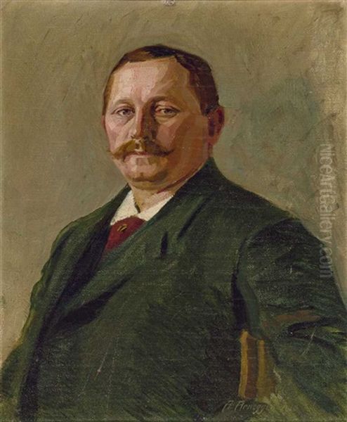 Portrait Des Munchner Fuhrunternehmers Josef Ebner, Schwiegervater Des Malers - view 1