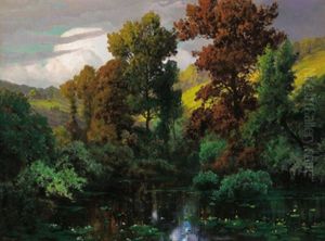 Herbststimmung Am Seerosenteich by Alwin Arnegger