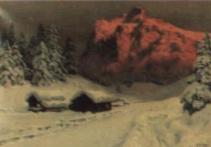 Sunset In The Mountains by Alwin Arnegger
