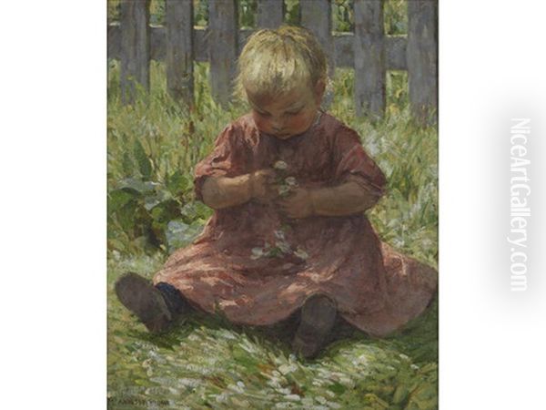Child With Daisies - view 1