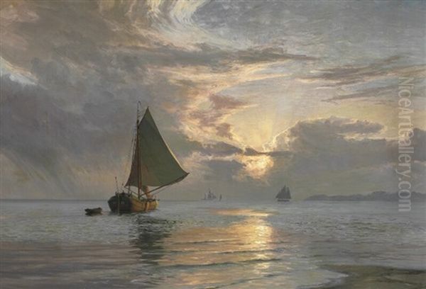 Sun Beams Over The Sea - view 1