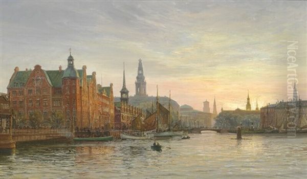 View From Borsgraven Towards Borsen, Christiansborg And The Towers - view 1