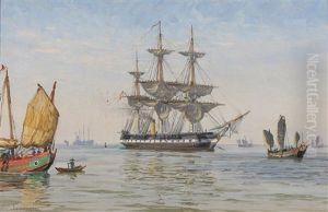 The Danish Frigate Tordenskjold Laying Telegraph Cables In Asian Waters The Danish Frigate Tordenskjold Laying Telegraph Cables In Asian Waters