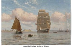 Shipping Off Kronborg Castle by Vilhelm Karl Ferdinand Arnesen
