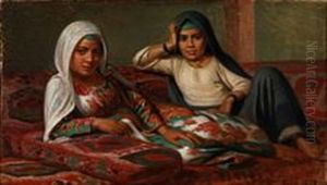 A Harem Scene With Two Girls Posing