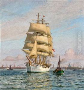 The Danish Training Ship Danmark In Copenhagen Harbour