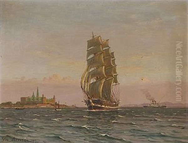 Seascape Off The Coast Of Kronborg Castle - view 1