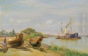 The Mekong River. The Steamship Annam On Saigon The Mekong River. The Steamship Annam On Saigon