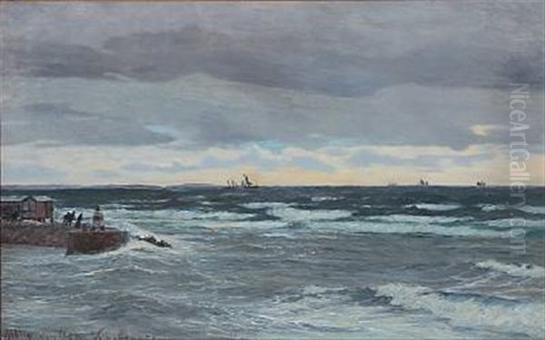 The Coast At Molle, Sweden, In The Background Zealand's Coast - view 1