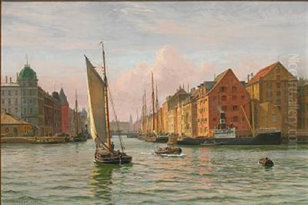 View From The Port Of Copenhagen Towards Nyhavn - view 1