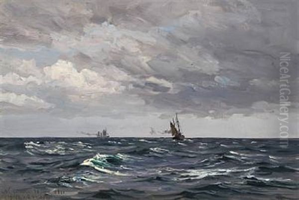 Marine With Ships At Sea - view 1