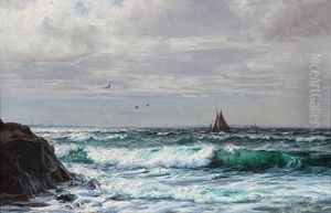 Costal Scene With Ships In The Sound, Denmark
