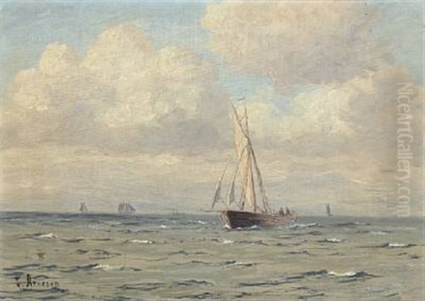 Seascape With Sailing Ships - view 1