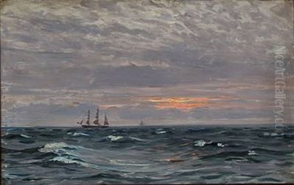 Seascape At Sunset - view 1