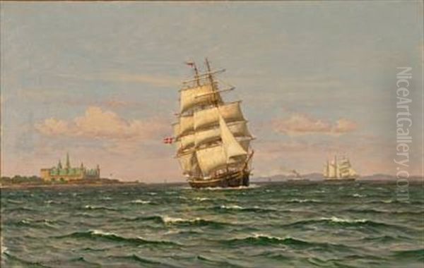 Coastal Scene Near Elsinore Castle - view 1