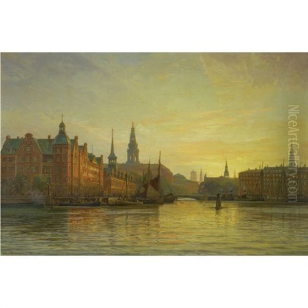 Udsigt Til Langebro, Christiansborg Og Borsen (view Of Langebro, Christiansborg And The Stock Exchange, Copenhagen) - view 1