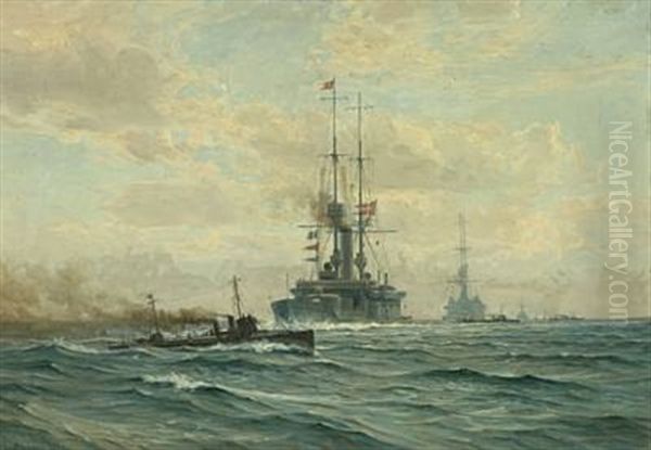 Seascape With Warships - view 1